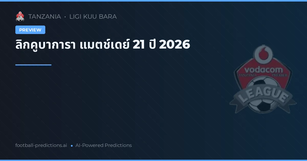ลิกคูบาการา แมตช์เดย์ 21 ปี 2026