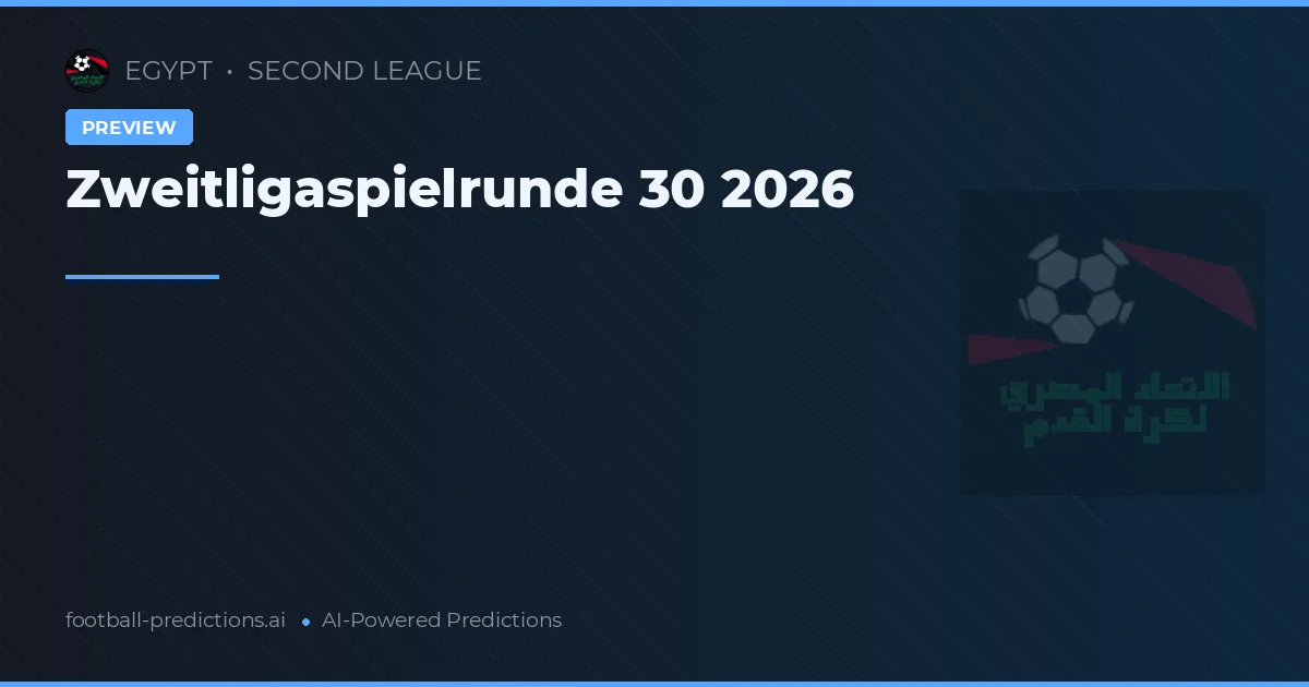 Zweitligaspielrunde 30 2026