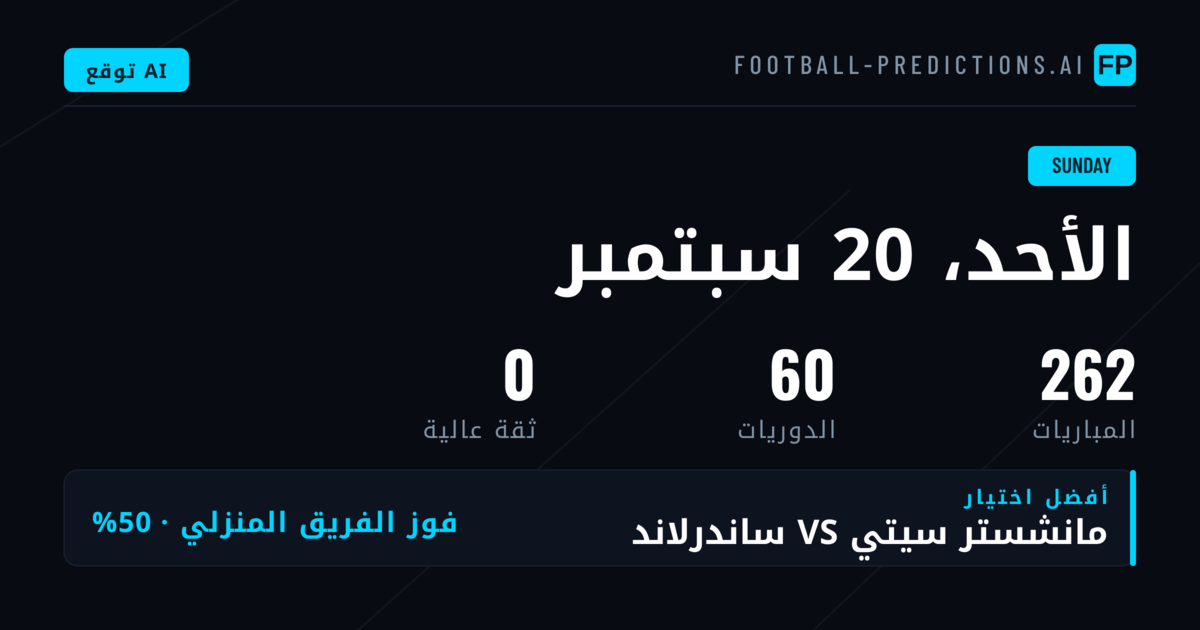 المشهد الكروي الأحدي والتحليل الاحصائي
