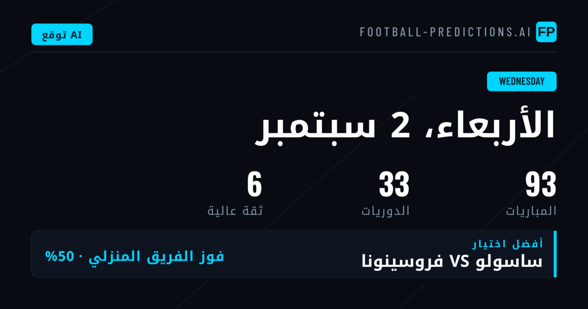 نظرة عامة على مباريات الأربعاء