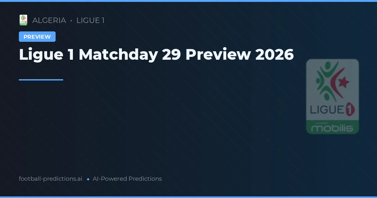 Ligue 1 Matchday 29 Preview 2026