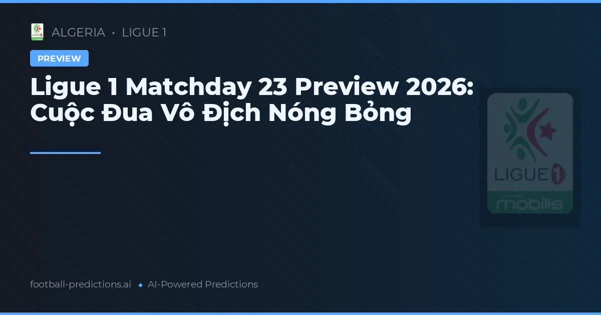 Ligue 1 Matchday 23 Preview 2026: Cuộc Đua Vô Địch Nóng Bỏng