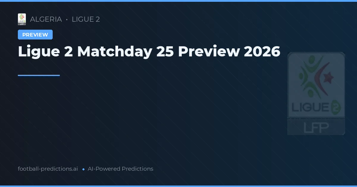 Ligue 2 Matchday 25 Preview 2026