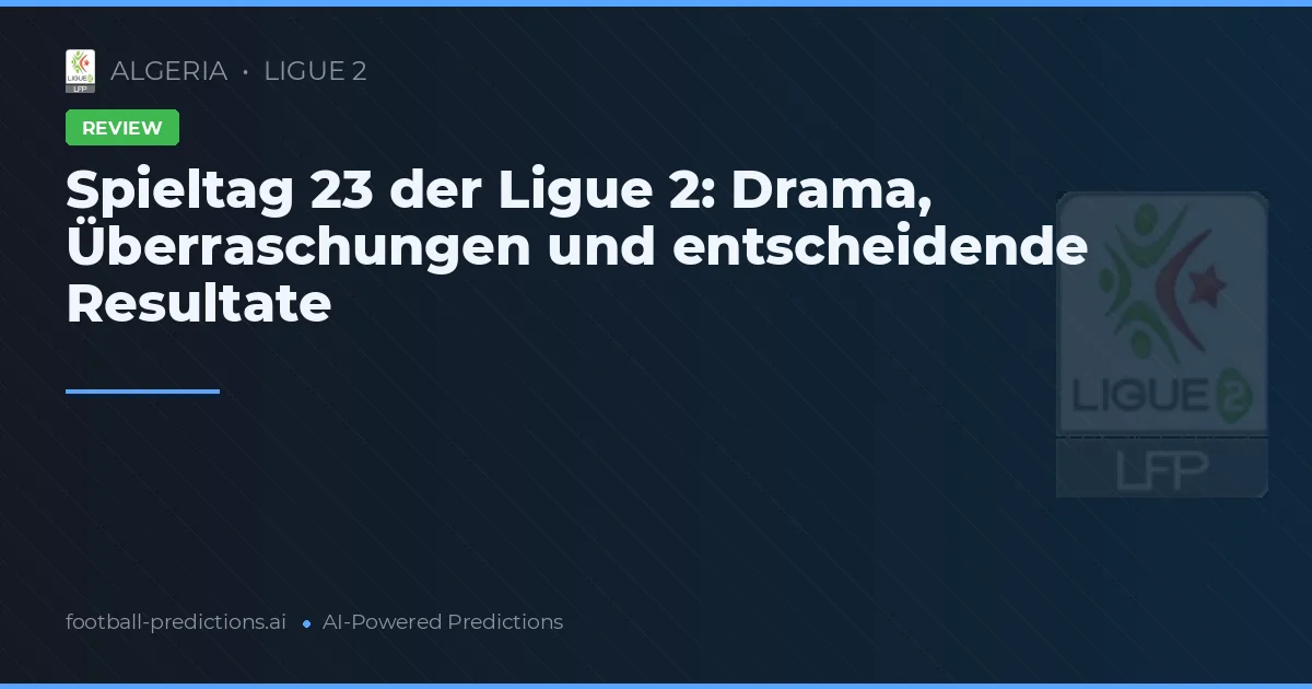 Spieltag 23 der Ligue 2: Drama, Überraschungen und entscheidende Resultate