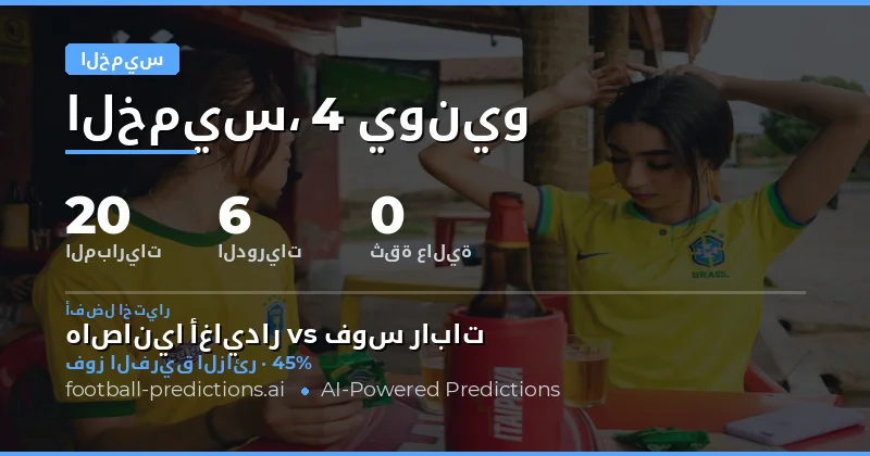 تحليل شامل لتوقعات مباريات يوم الخميس 4 يونيو 2026