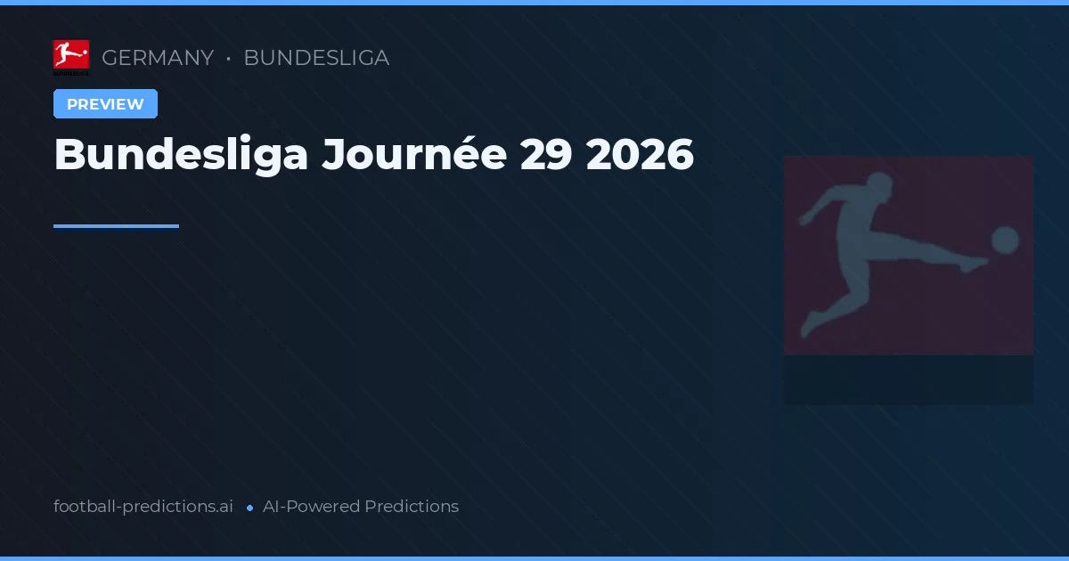 Bundesliga Journée 29 2026