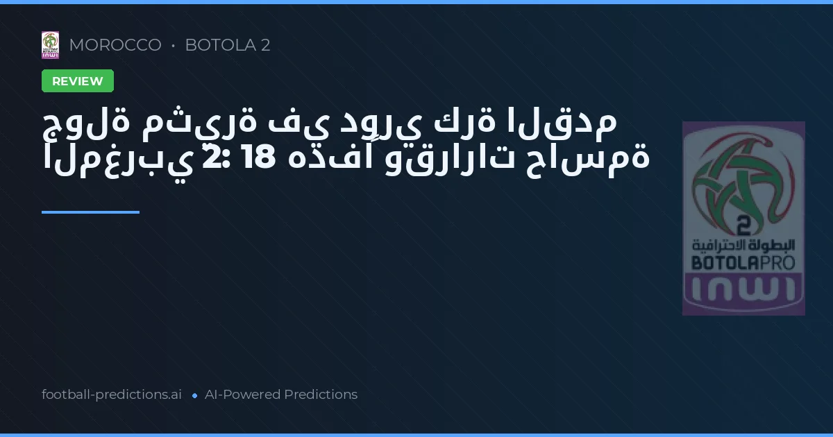 جولة مثيرة في دوري كرة القدم المغربي 2: 18 هدفاً وقرارات حاسمة