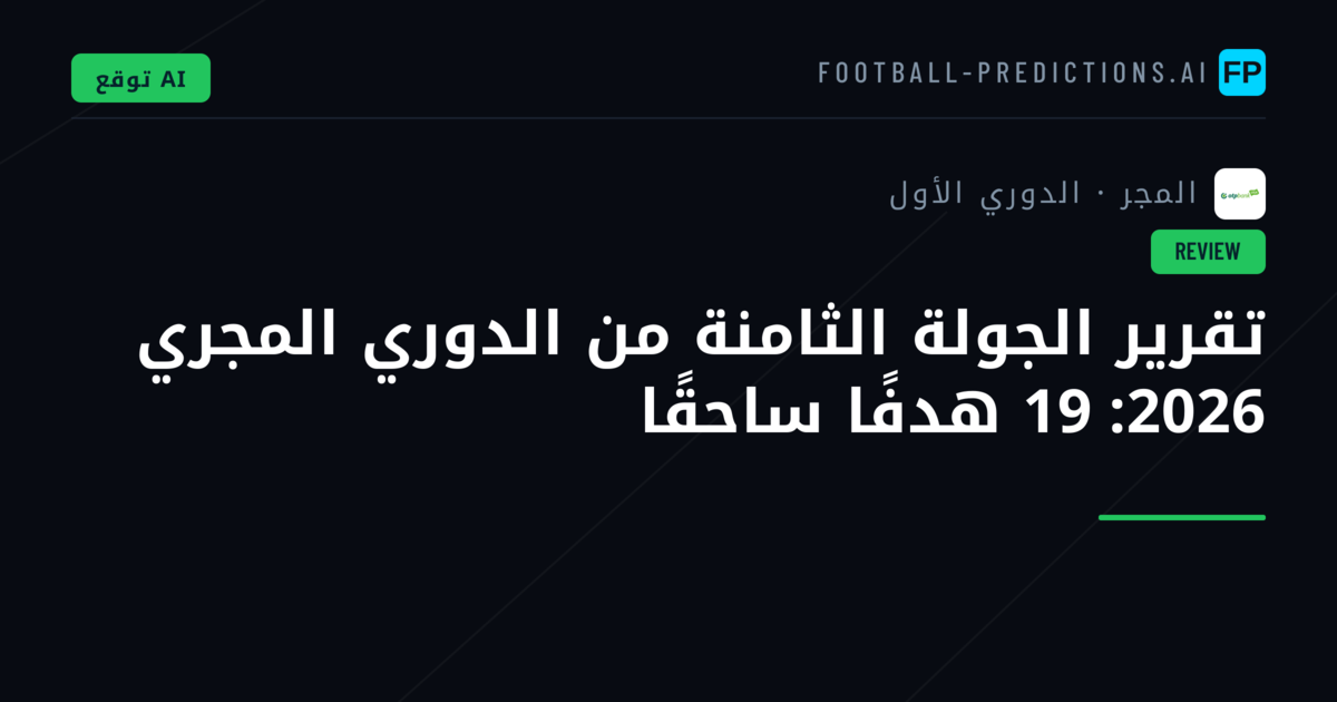 تقرير الجولة الثامنة من الدوري المجري 2026: 19 هدفًا ساحقًا
