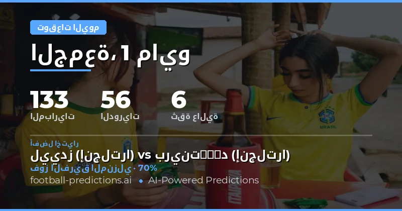 تحليل شامل لتوقعات مباريات كرة القدم ليوم 1 مايو 2026
