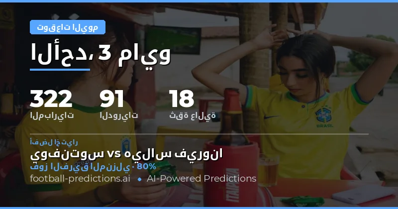 تحليل شامل لتوقعات مباريات يوم 3 مايو 2026