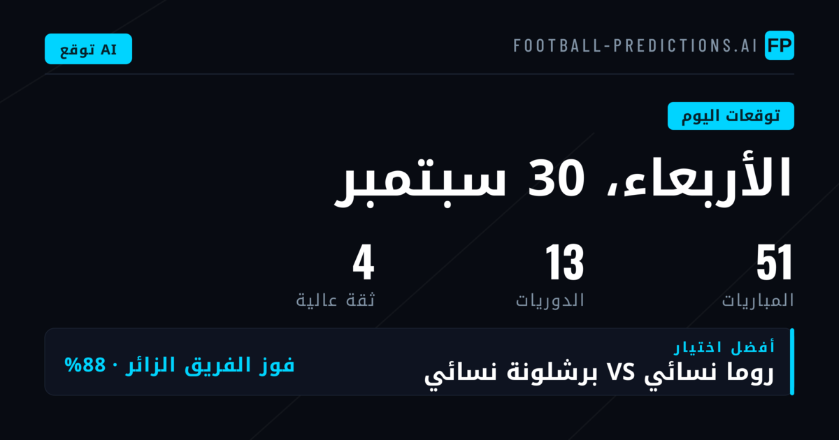 تحليل عام ليوم الأربعاء ومواجهات اليوم