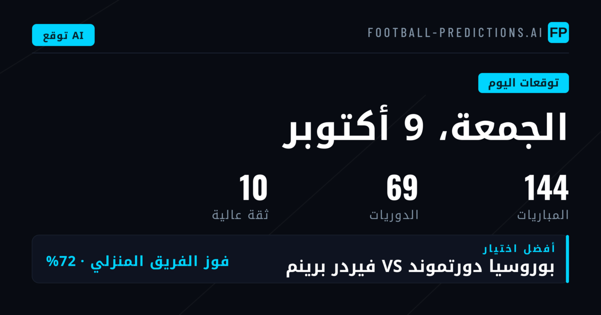 تحليل التوجهات العامة لمباريات اليوم