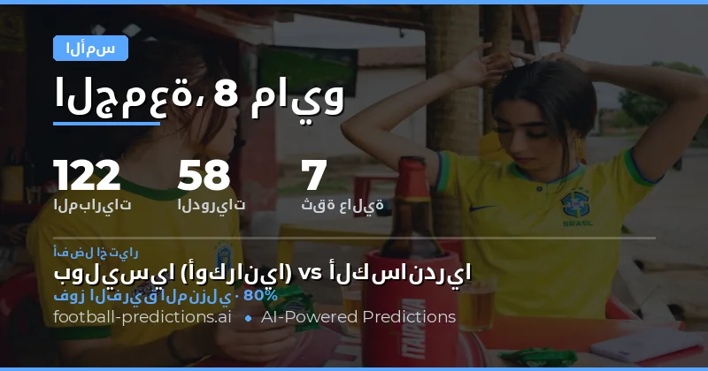مراجعة شاملة لتوقعات مباريات يوم 8 مايو 2026