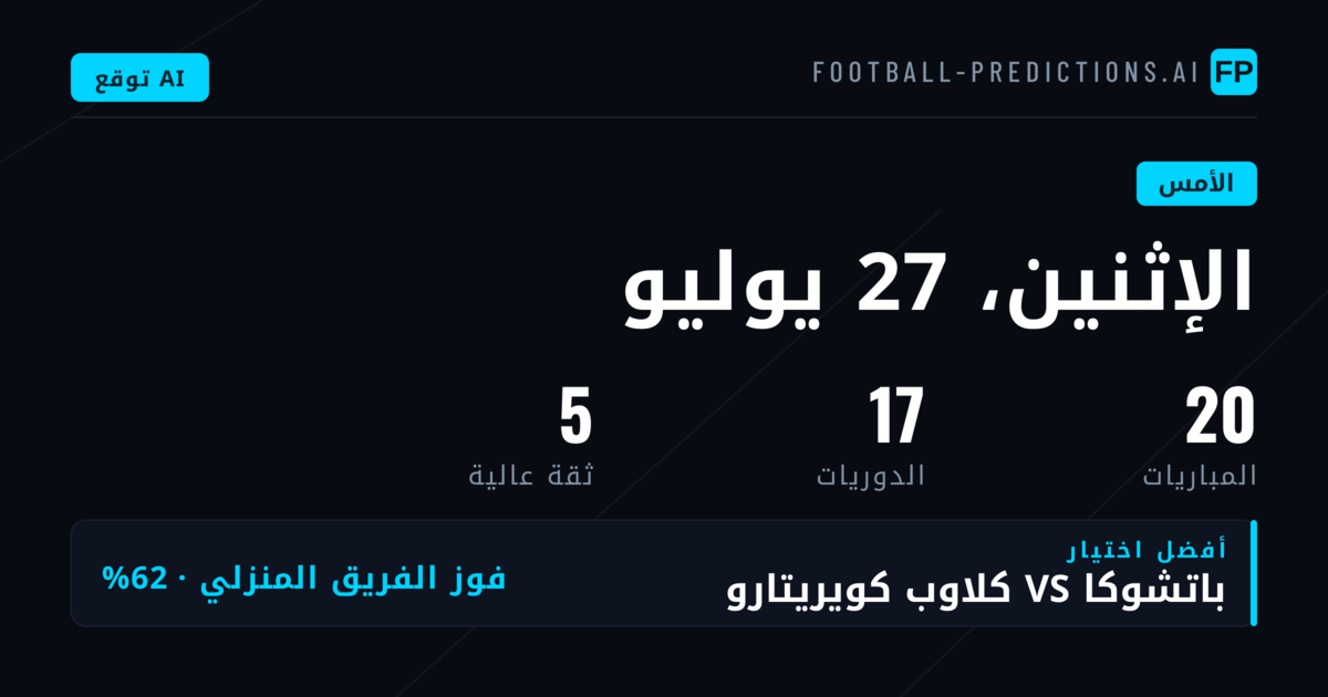 نتائج التوقعات ليوم الاثنين 27 يوليو