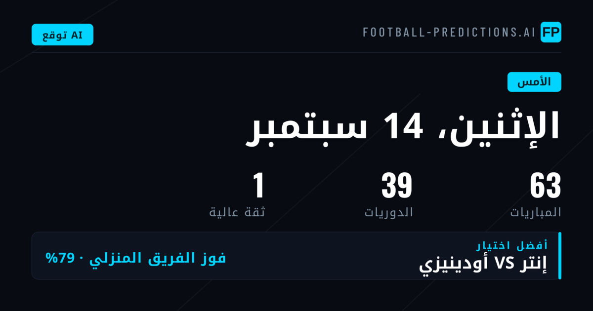 نظرة عامة على نتائج الأمس