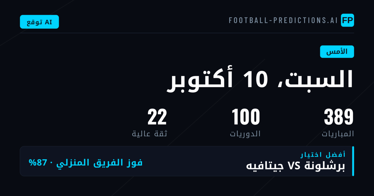 نظرة عامة على دقة التوقعات