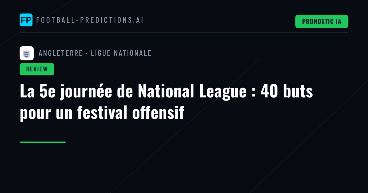 La 5e journée de National League : 40 buts pour un festival offensif