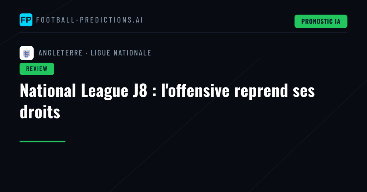 National League J8 : l'offensive reprend ses droits