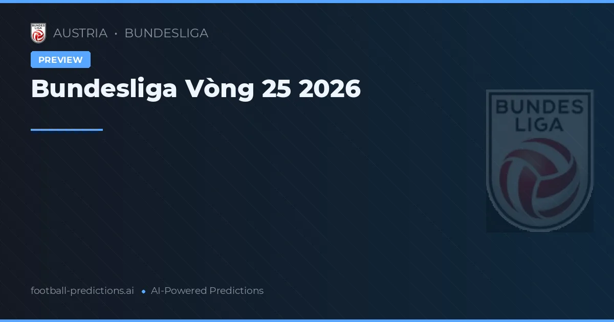 Bundesliga Vòng 25 2026