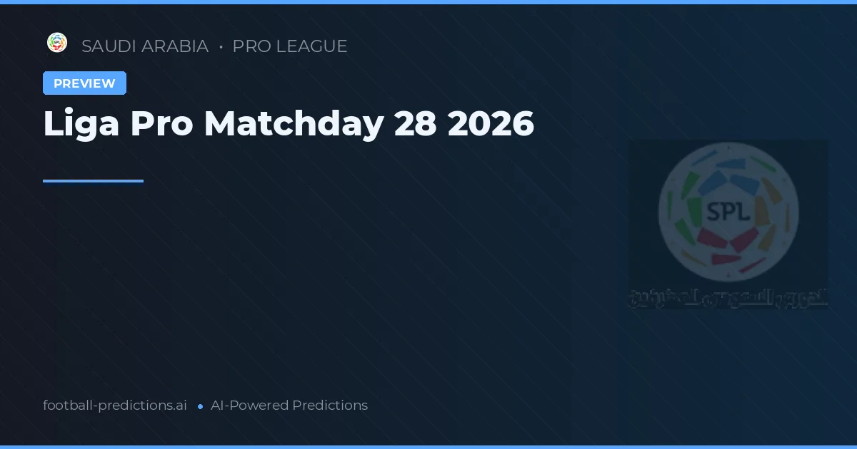 Liga Pro Matchday 28 2026