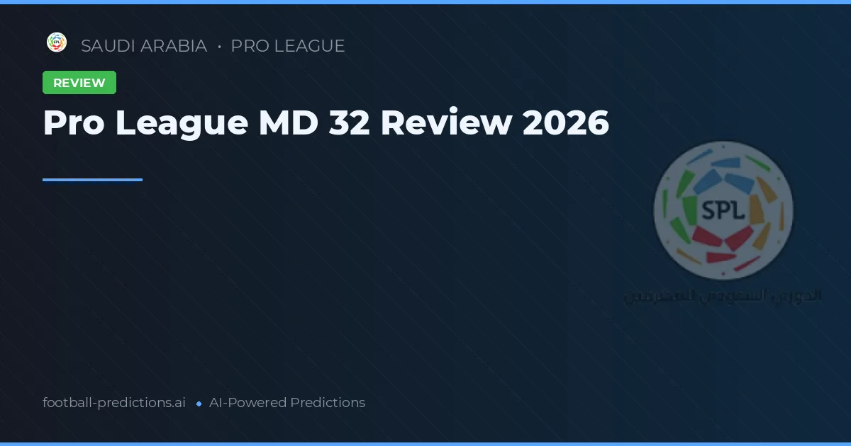 Pro League MD 32 Review 2026