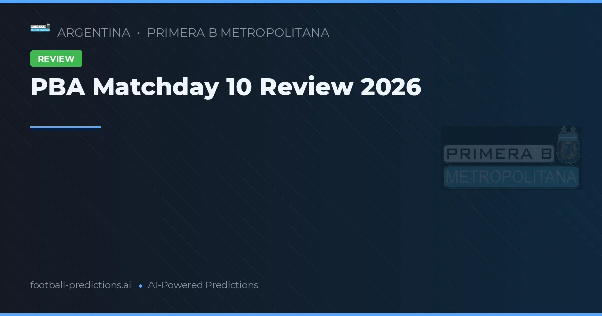 PBA Matchday 10 Review 2026