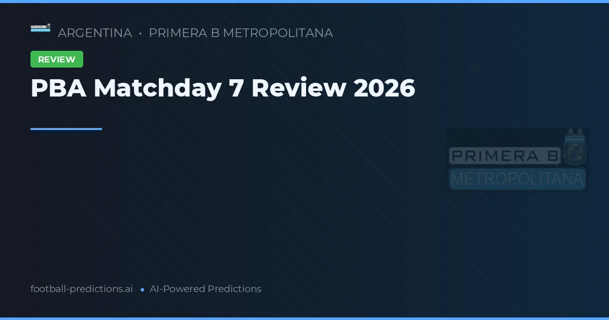 PBA Matchday 7 Review 2026