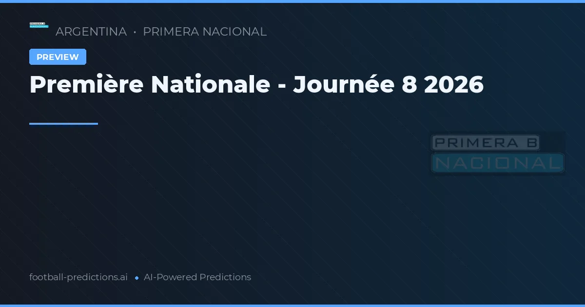 Première Nationale - Journée 8 2026