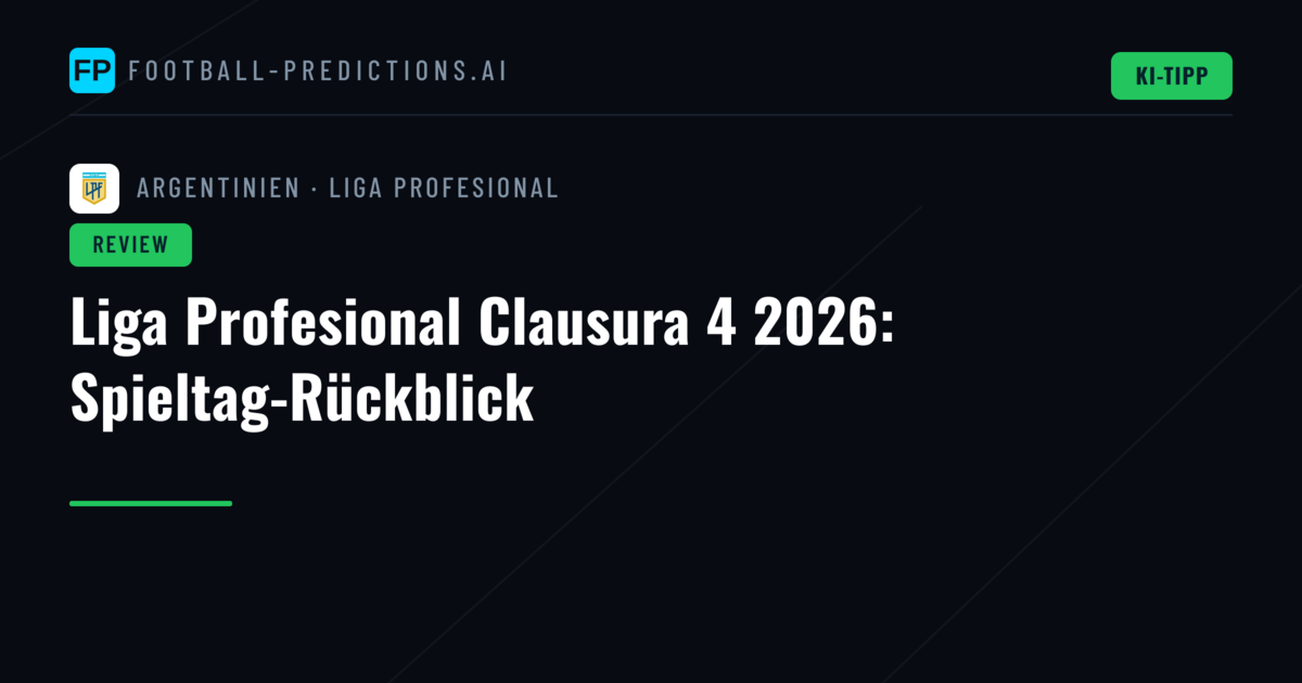 Liga Profesional Clausura 4 2026: Spieltag-Rückblick