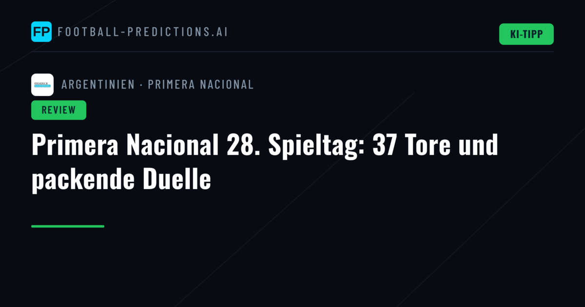 Primera Nacional 28. Spieltag: 37 Tore und packende Duelle