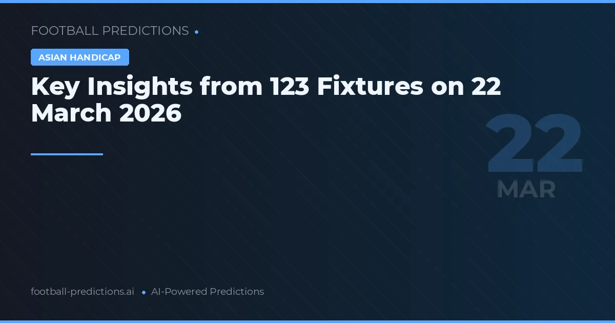 Key Insights from 123 Fixtures on 22 March 2026