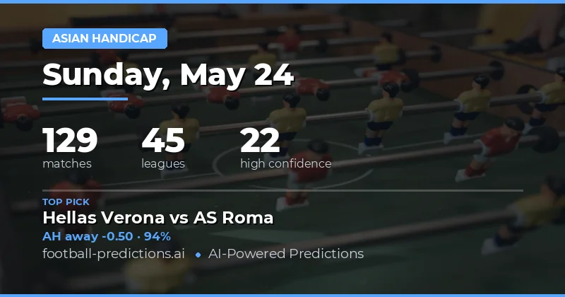 Expert Asian Handicap Betting Guide for 24 May 2026
