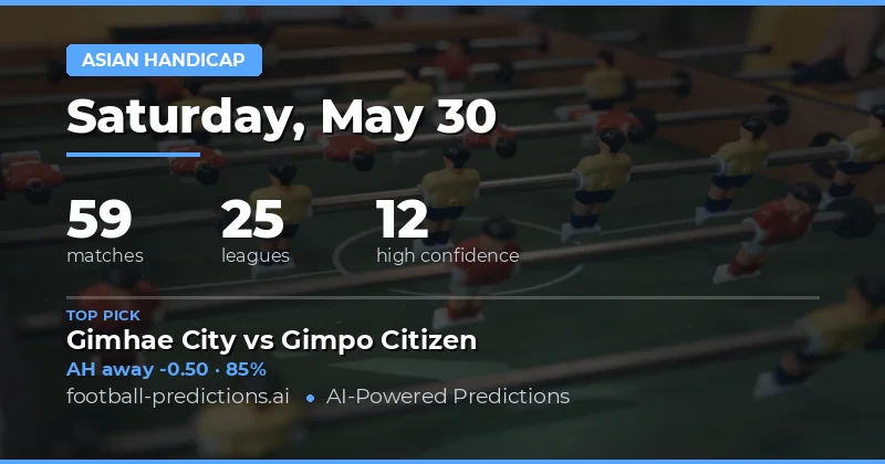 Premier Asian Handicap Insights for 30 May 2026