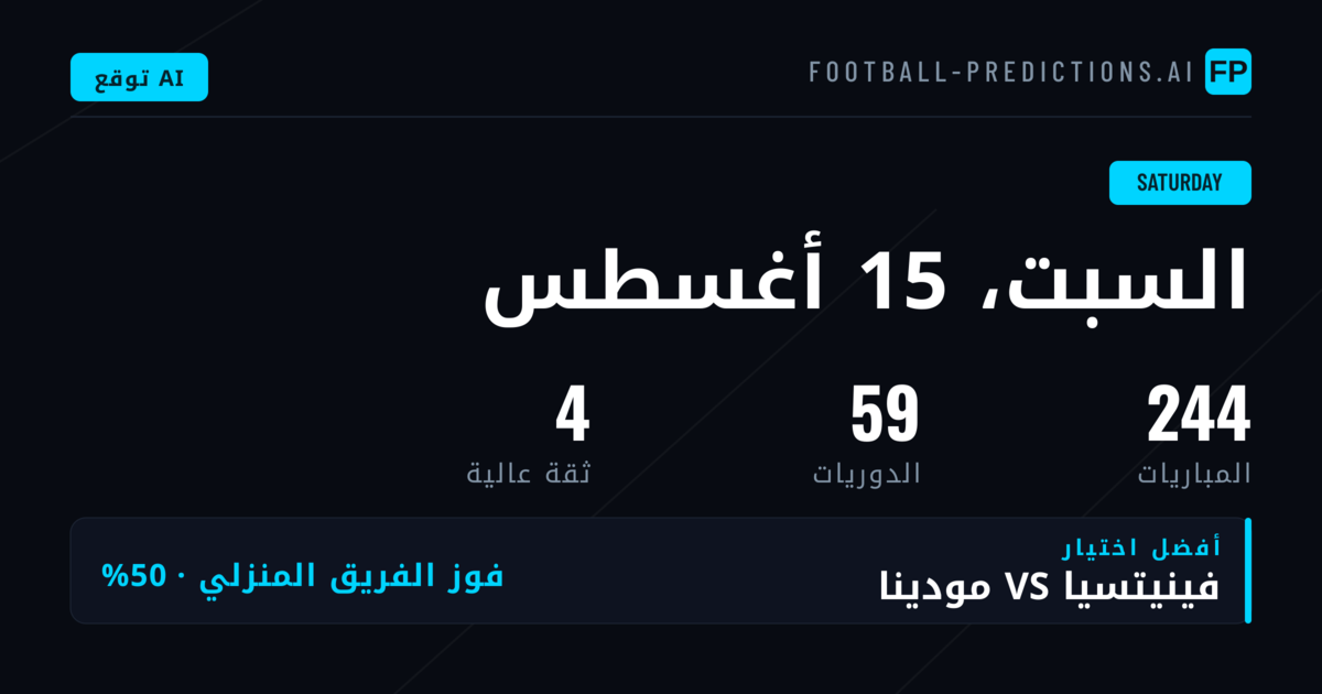 مقدمة تحليل مباريات السبت