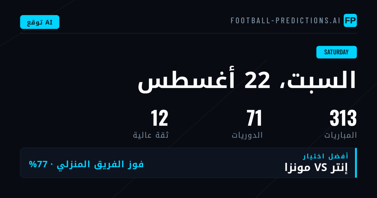 تنبؤات مباريات السبت 22 أغسطس - Championship و Serie A