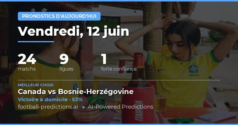 Pronostics & Conseils Foot — Vendredi, 12 juin, 2026