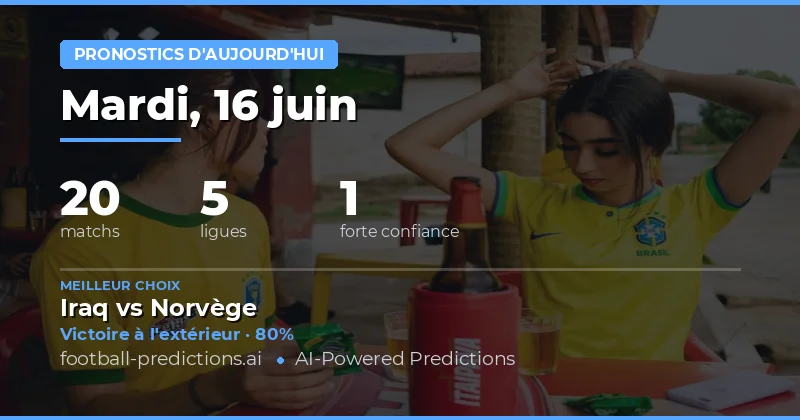Pronostics & Conseils Foot — Mardi, 16 juin, 2026