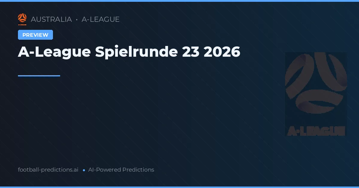 A-League Spielrunde 23 2026