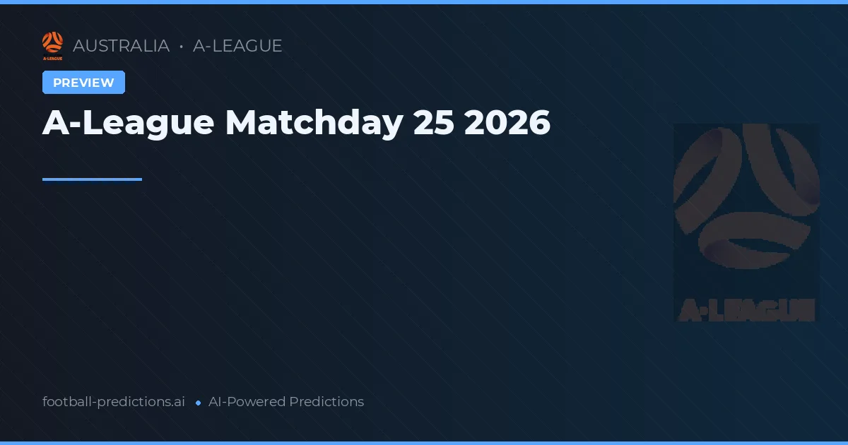 A-League Matchday 25 2026