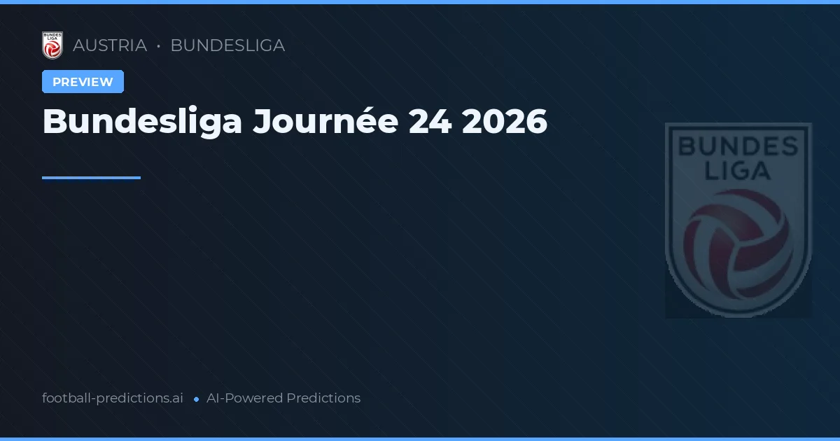 Bundesliga Journée 24 2026