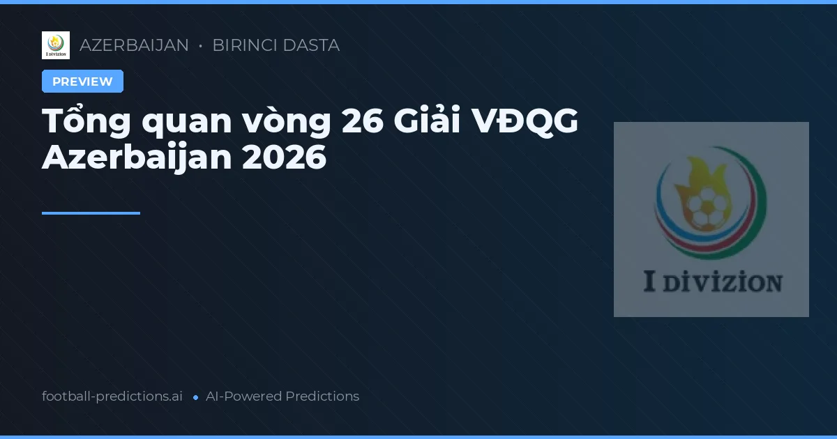 Tổng quan vòng 26 Giải VĐQG Azerbaijan 2026