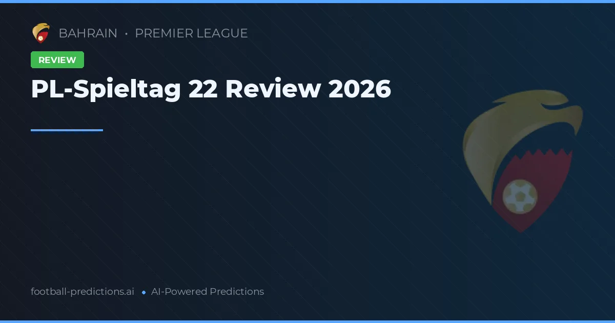 PL-Spieltag 22 Review 2026