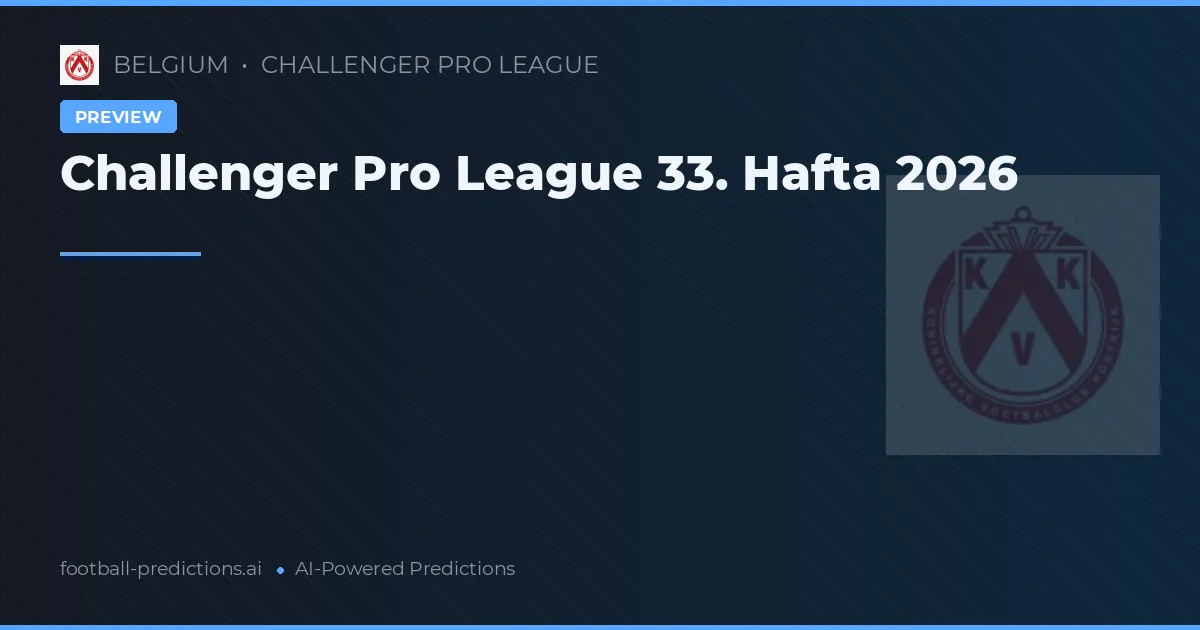 Challenger Pro League 33. Hafta 2026
