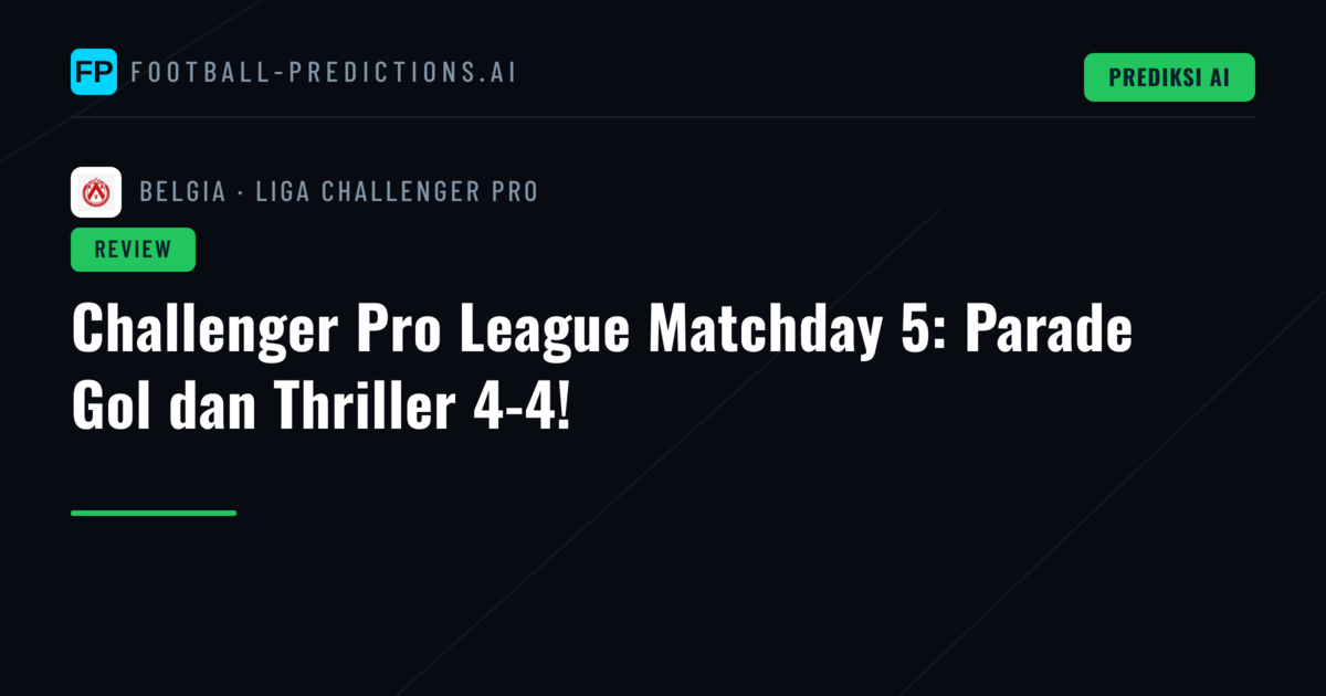 Challenger Pro League Matchday 5: Parade Gol dan Thriller 4-4!
