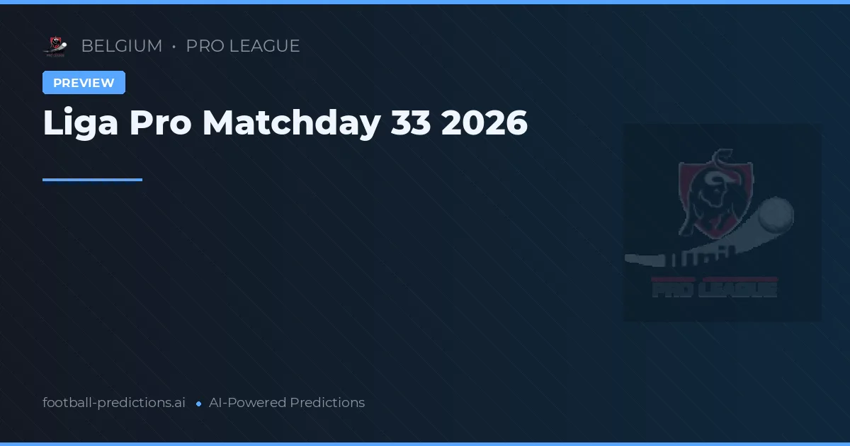 Liga Pro Matchday 33 2026