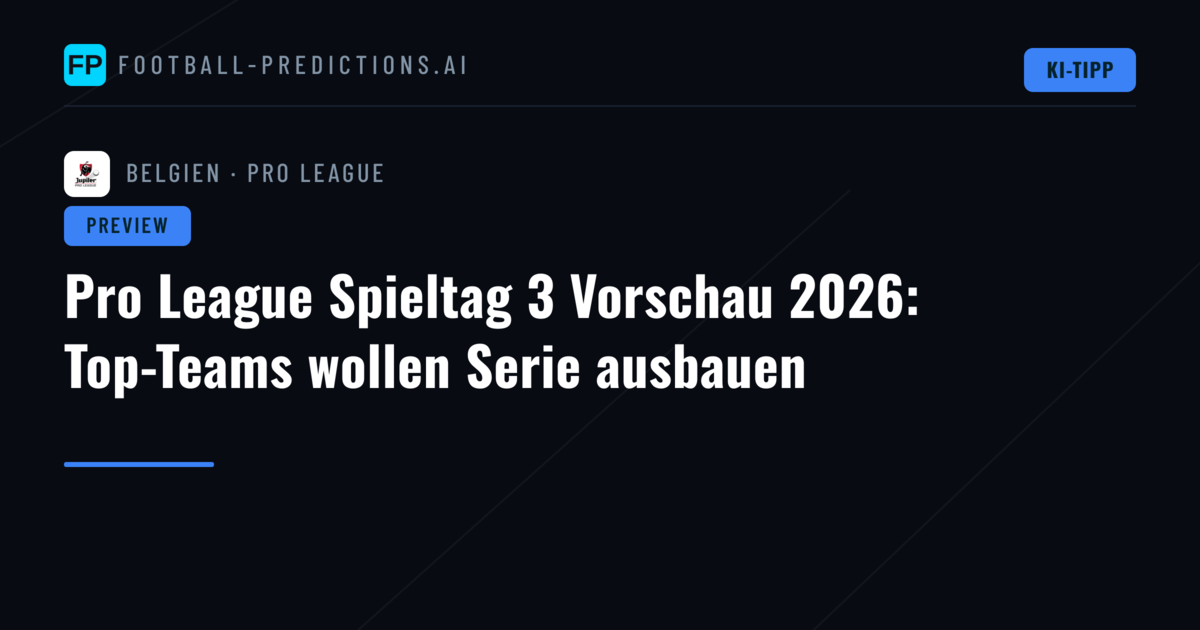 Pro League Spieltag 3 Vorschau 2026: Top-Teams wollen Serie ausbauen