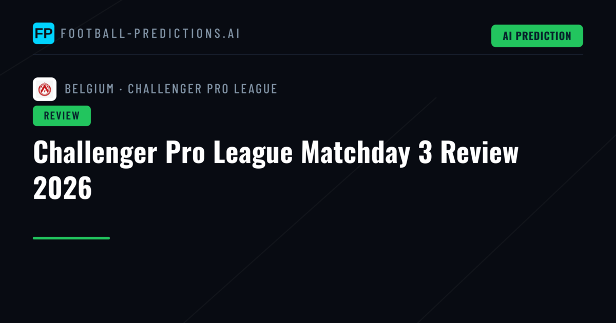Challenger Pro League Matchday 3 Review 2026