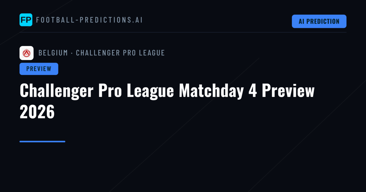 Challenger Pro League Matchday 4 Preview 2026