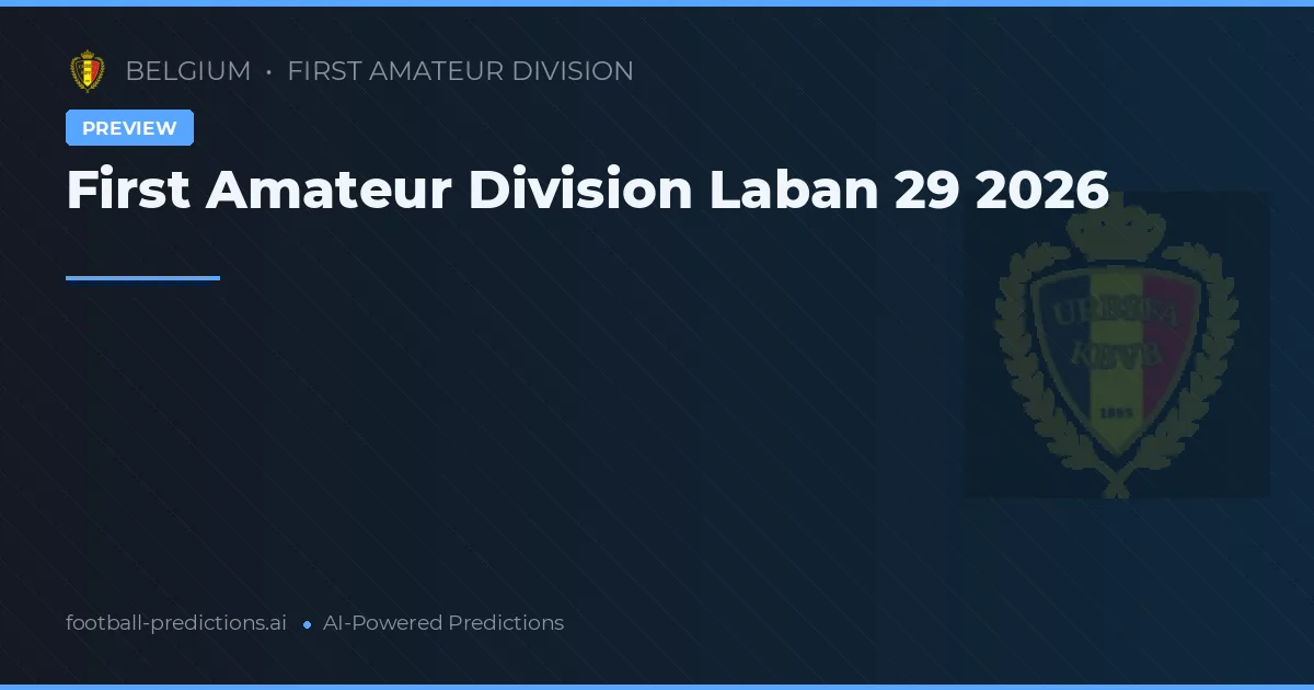 First Amateur Division Laban 29 2026