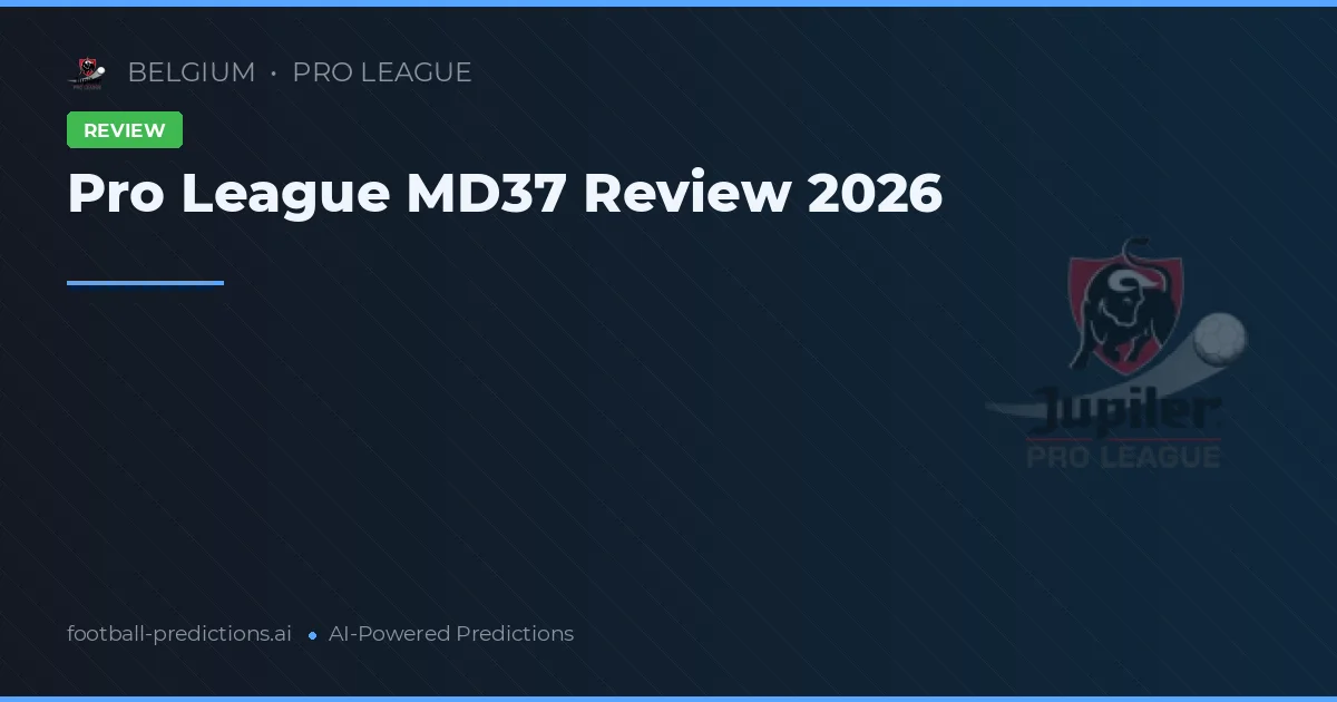 Pro League MD37 Review 2026